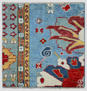 Traditional Design of 2'0" X 2'0" Light Blue,Blue