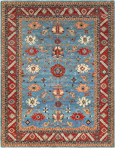 Caucasian Collection of 9'0" X 12'0" Blue,Dark Rust