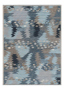 Scandinavian Designs of 9'0" X 12'0" Blue,Blue