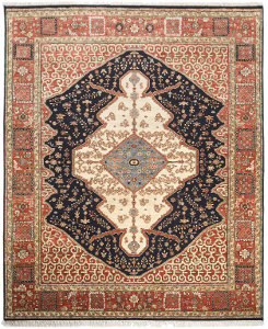 Serapi of 8'0" X 10'0" Black,Rust
