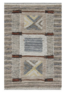 Scandinavian Collection of 2'0" X 3'0" Ivory,Gray