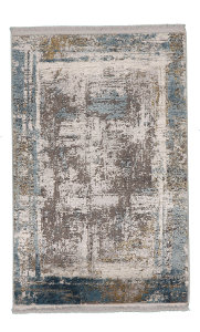Power Loom Collection of 2'0" X 3'0" Gray,Blue
