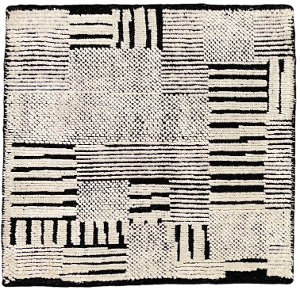 Real Silk From Silk Worm of 2'0" X 2'0" White,Black