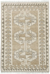 Hand knotted White,White