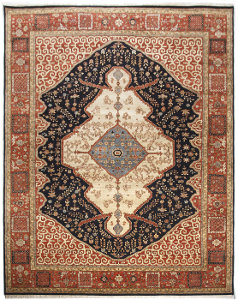 Serapi of 10'0" X 14'0" Black,Rust