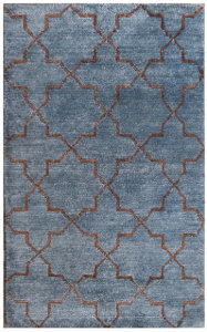 Diamond of 3'0" X 5'0" Blue,Brown