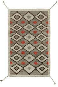 Santafe Collection of 3'0" X 5'0" Light Gray,Red