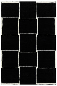 Tibetan weave of 2'0" X 3'0" Black,White