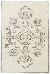 Hand knotted White,White